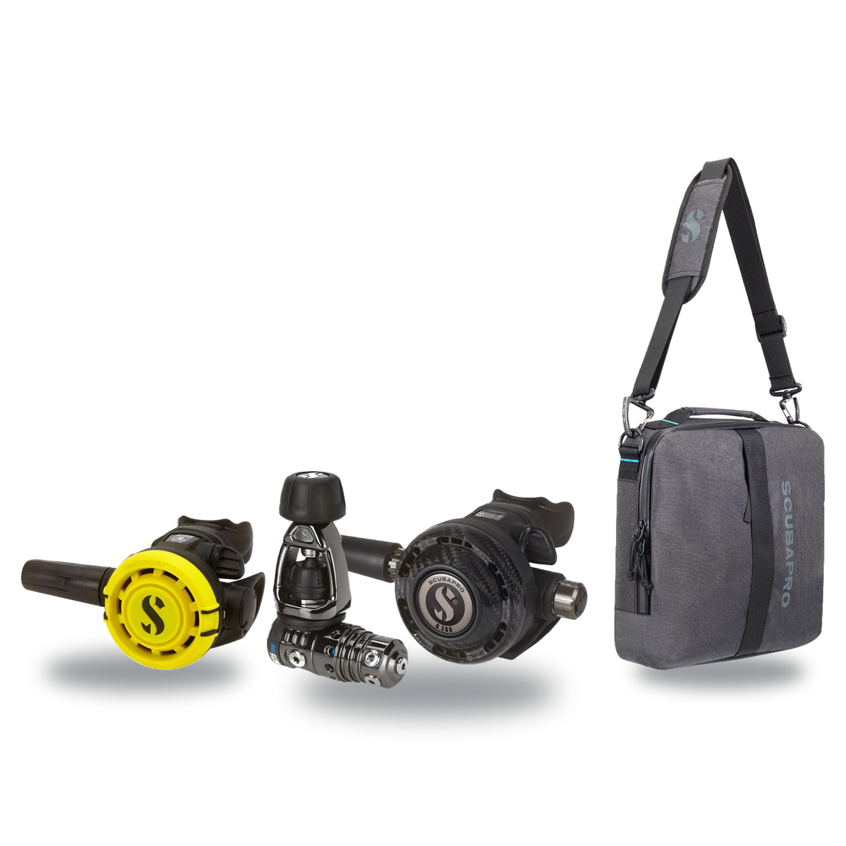 Scubapro Regulator Package – MK19 EVO BT/G260 Carbon Regulator + R105 Octopus + Definition Reg 10 Regulator Bag — Scubapro M…
