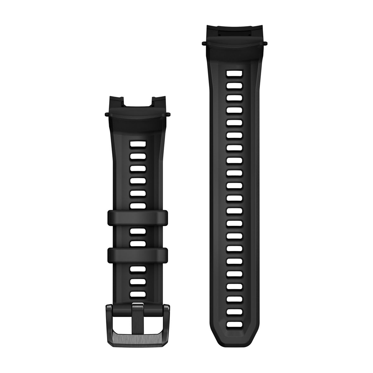 Garmin Instinct 3 45 mm and Instinct Crossover AMOLED 22 mm Watch Bands - Black Silicone with Metal Buckle