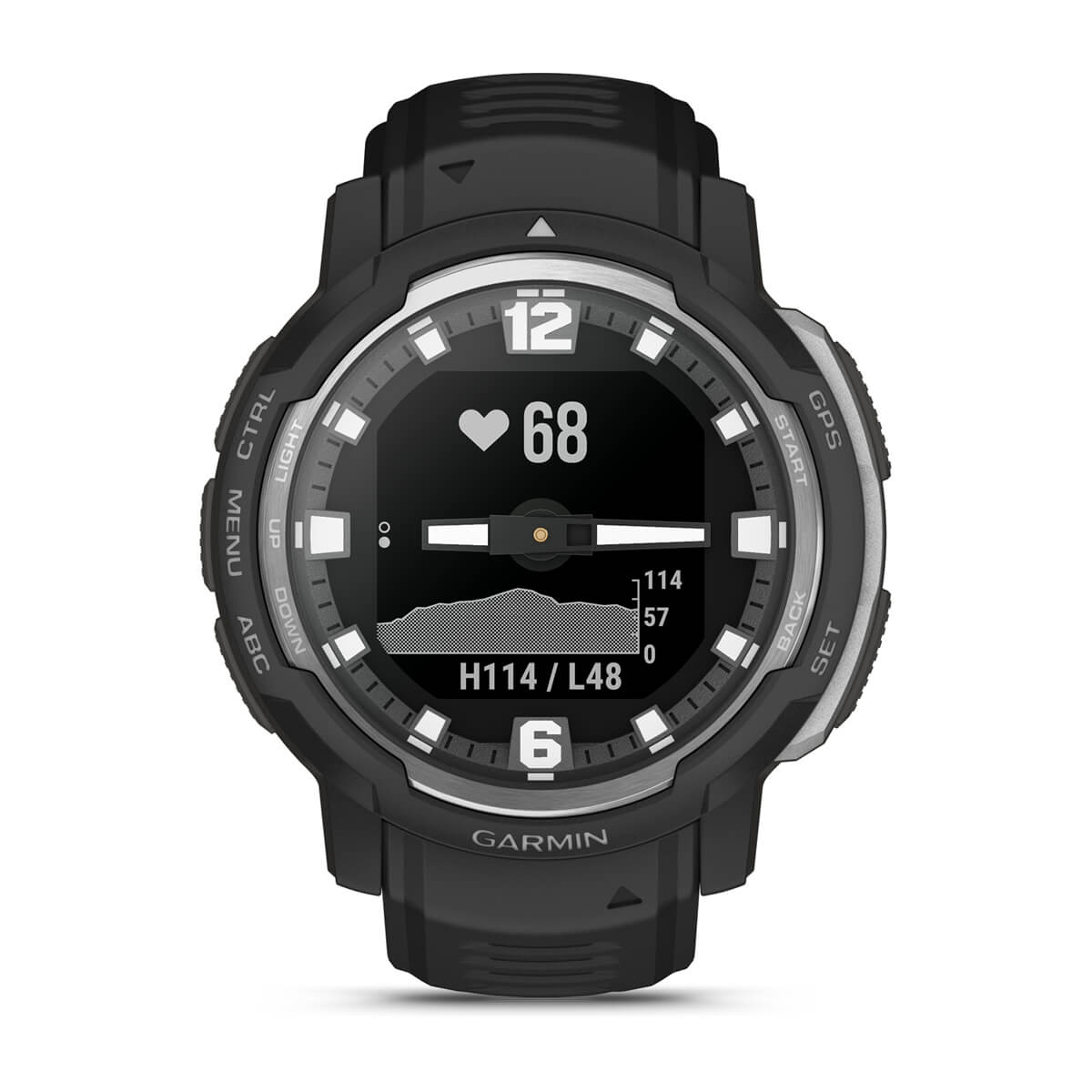 Garmin Instinct Crossover Hybrid GPS Smartwatch – Standard / Black