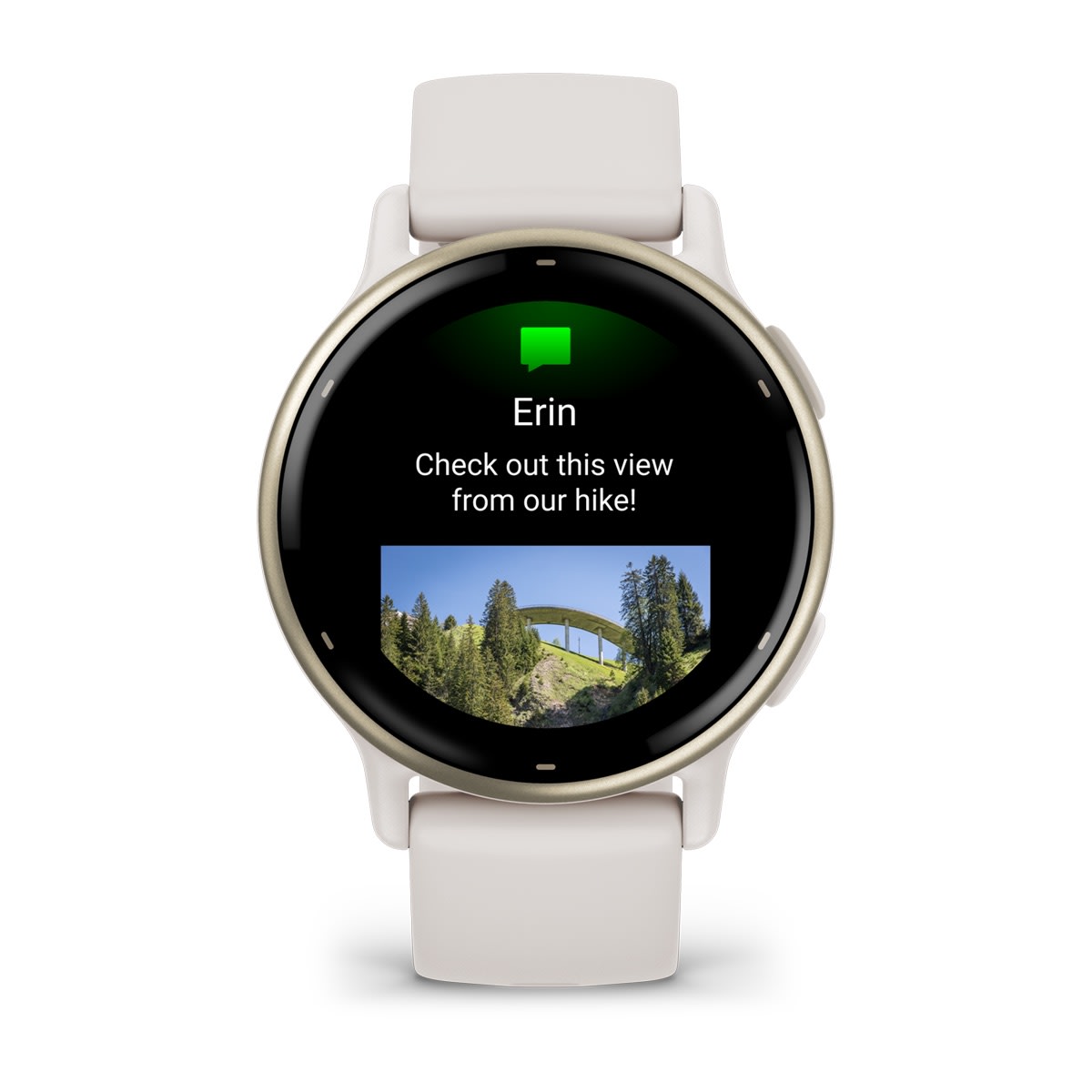 Garmin vívoactive 5 AMOLED GPS Fitness Smartwatch – Ivory and Cream Gold
