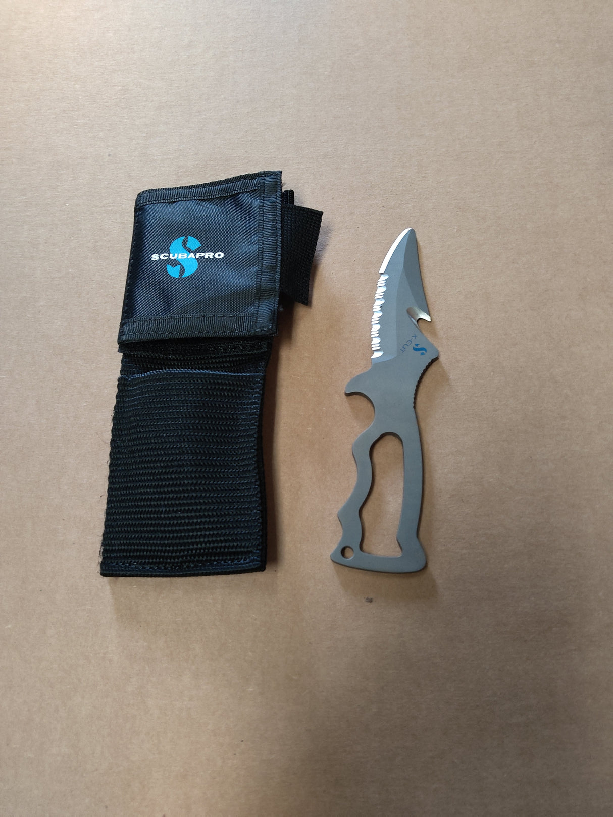 Open Box Scubapro X-Tek X-Cut Titanium Knife W Nylon Sheath