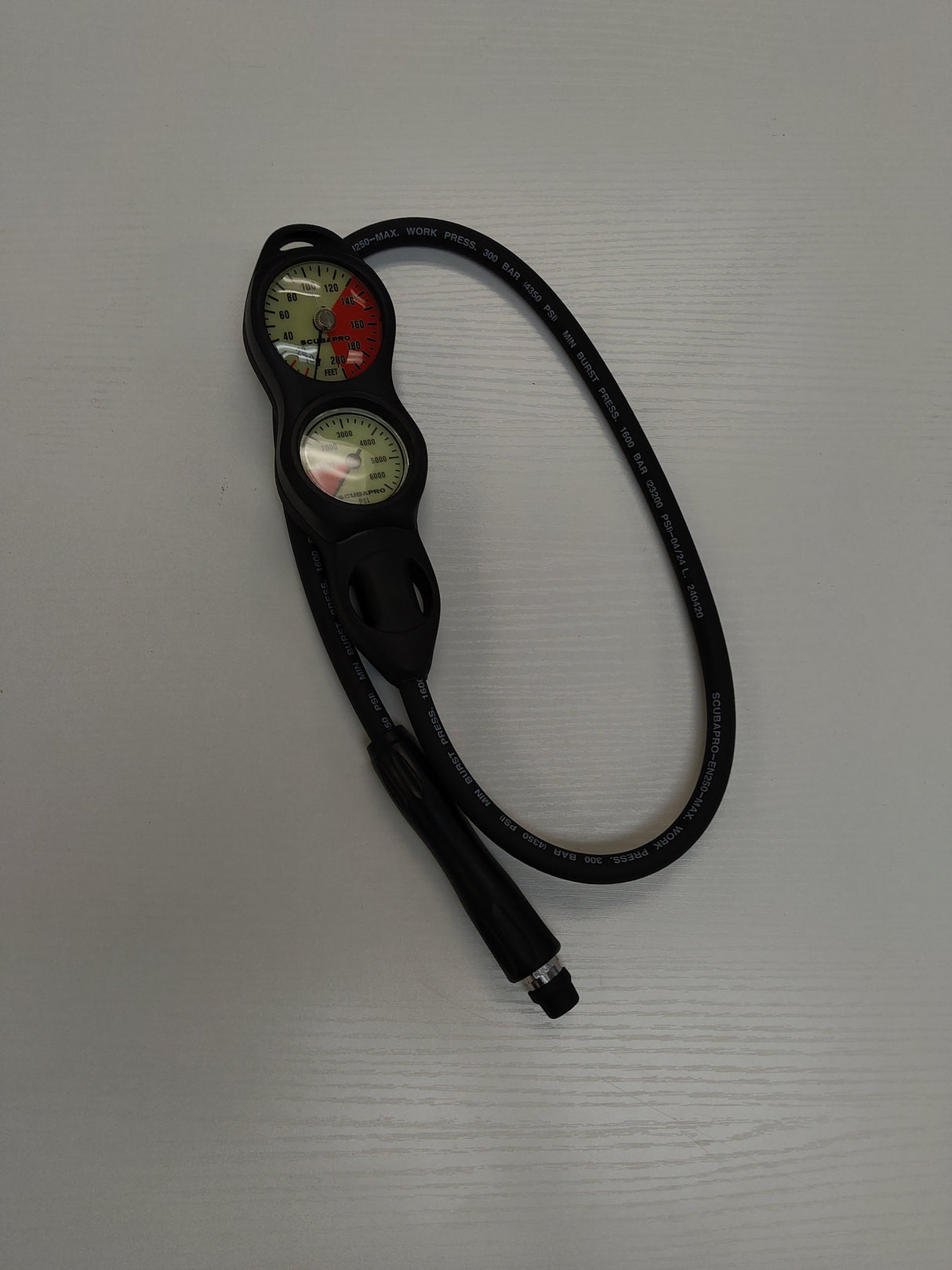 Open Box Scubapro 2-Gauge U-Line Compact Plastic Pressure Gauge, Standard Depth Gauge Dive Console