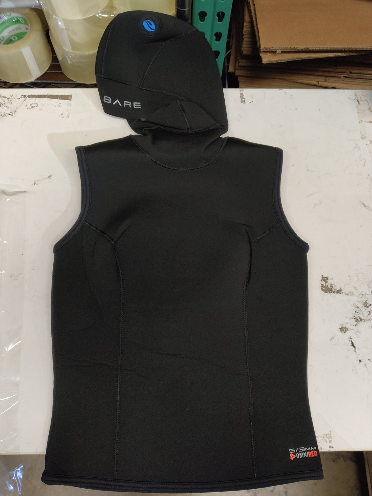 Open Box Bare 5/3mm Ultrawarmth Hooded Vest Womens, Black,