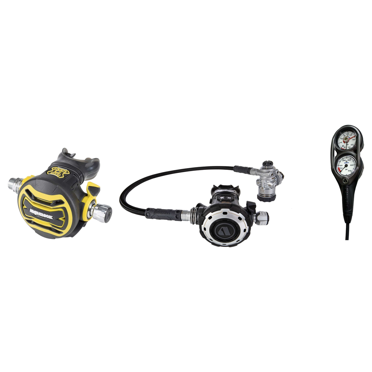 Apeks Complete Regulator Set – MTX-RC Regulator + XTX50 Octopus + 2-Gauge Console — includes Apeks MTX-RC Dive Regulator, Ap…