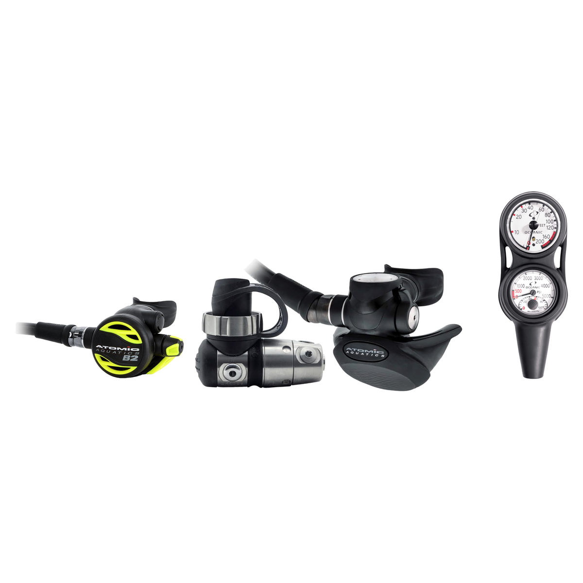 Atomic Complete Regulator Set – TFX Sealed Black Regulator + B2 Octopus + Maxdepth Console — DIN
