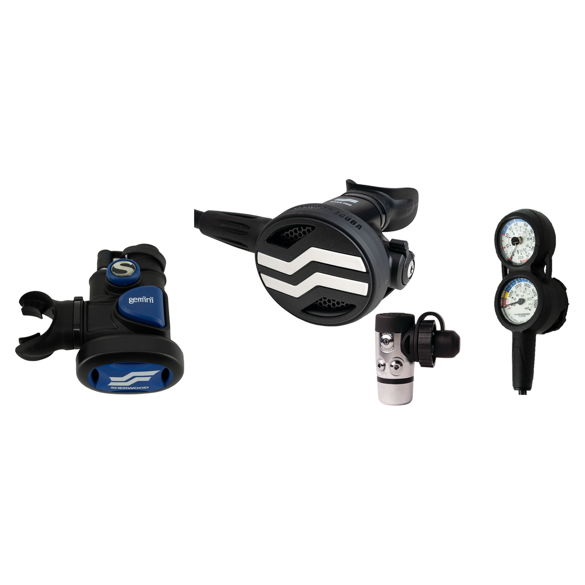 Sherwood Complete Regulator Set – Oasis Pro Regulator + Gemini Octo + 3-Gauge Console — DIN