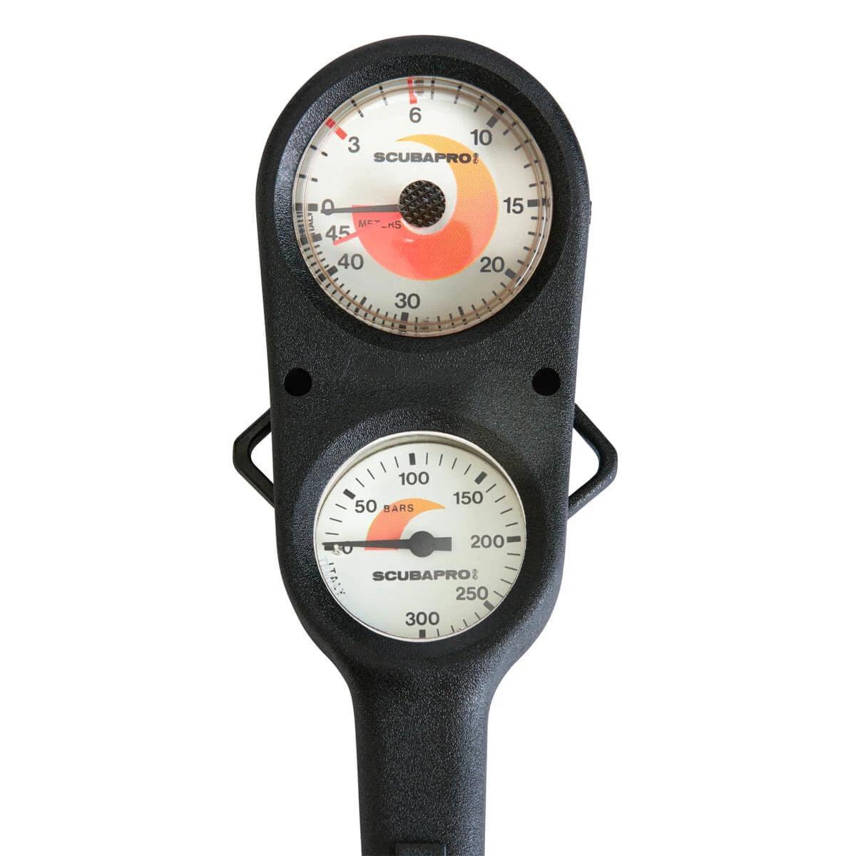 Scubapro 2-Gauge Compact Lightweight Pressure and Depth Gauges Console-