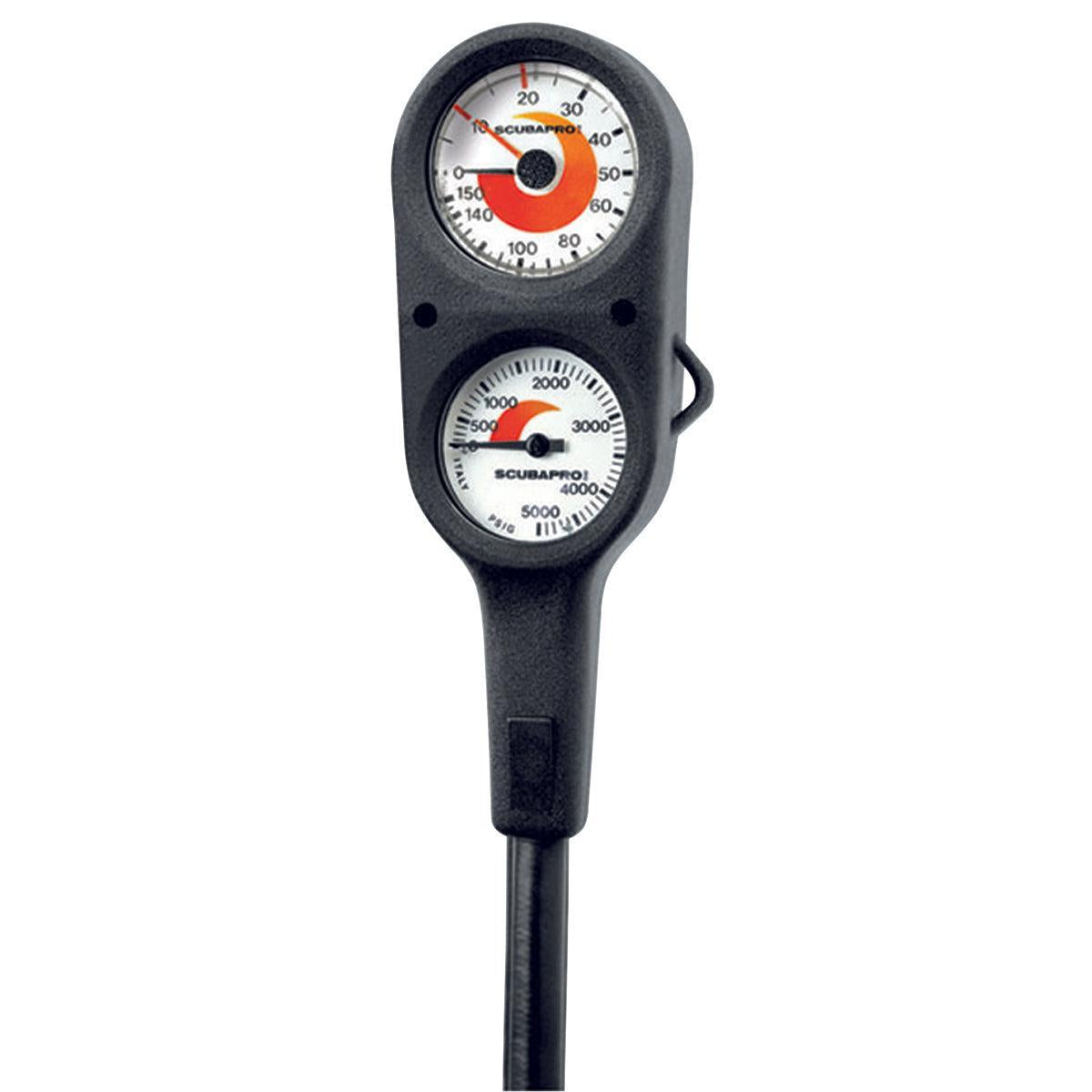 Scubapro 2-Gauge Compact Lightweight Pressure and Depth Gauges Console-