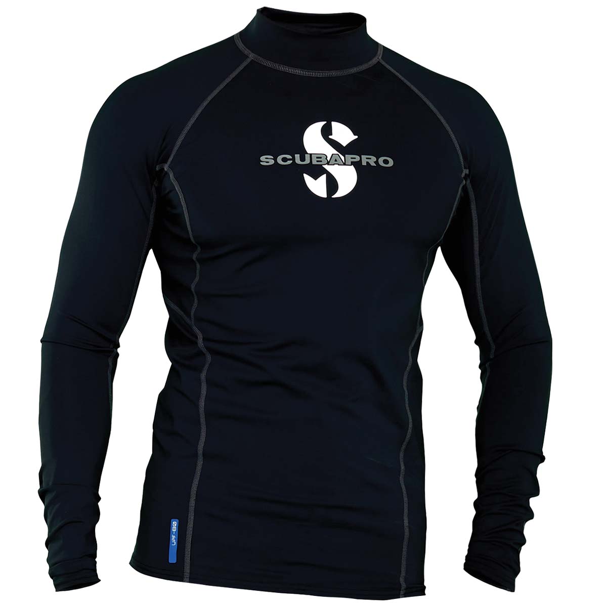 Scubapro Black T Flex Mens, Long Sleeve (UPF80)-Black-S-