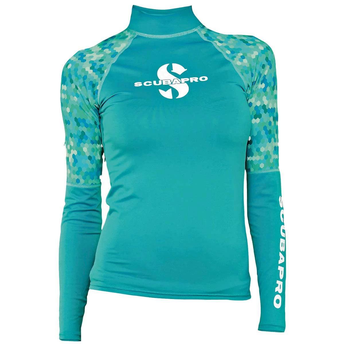 Scubapro Caribbean Long Sleeve Rash Guard (UPF50) - Womens-Teal-XS-