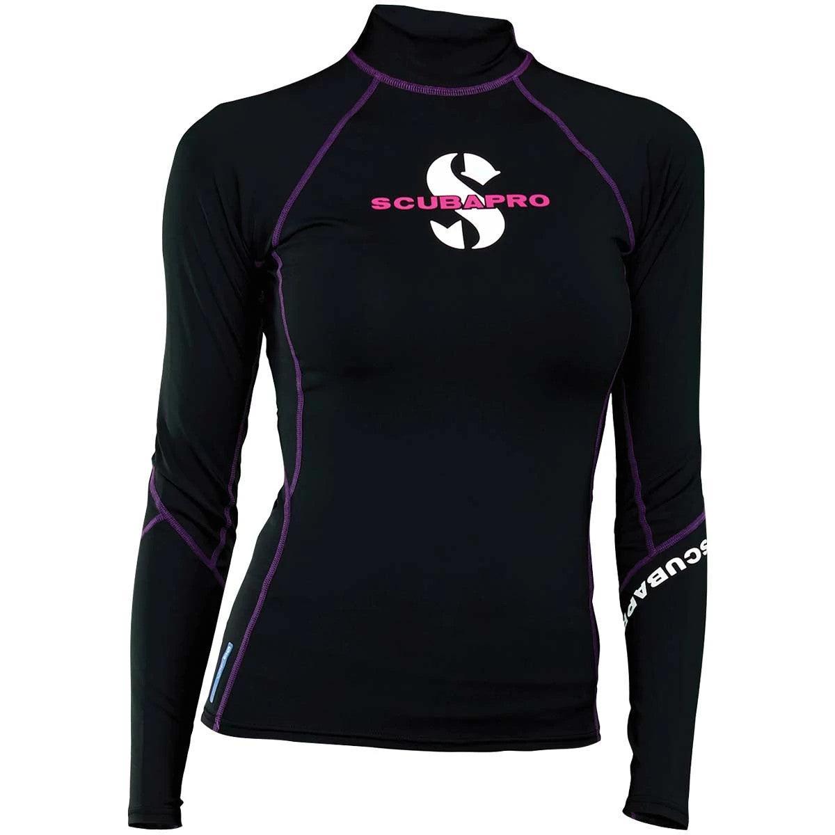 Scubapro Caribbean T-Flex Long Sleeve Rash Guard (UPF80) - Womens-Black/Purple-XS-