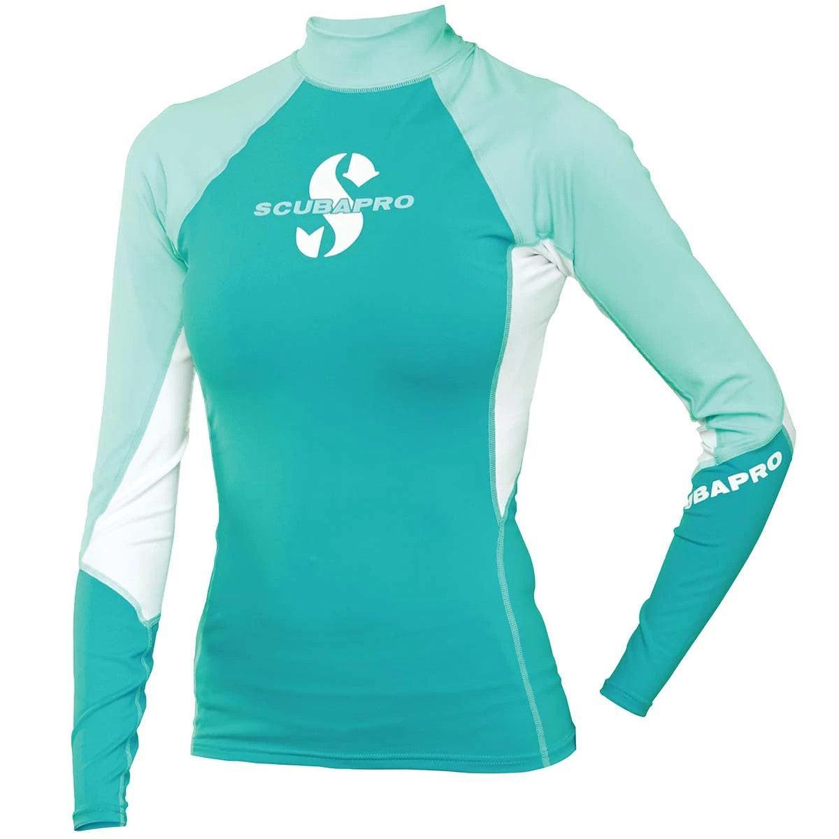 Scubapro Caribbean T-Flex Long Sleeve Rash Guard (UPF80) - Womens-Teal-XS-