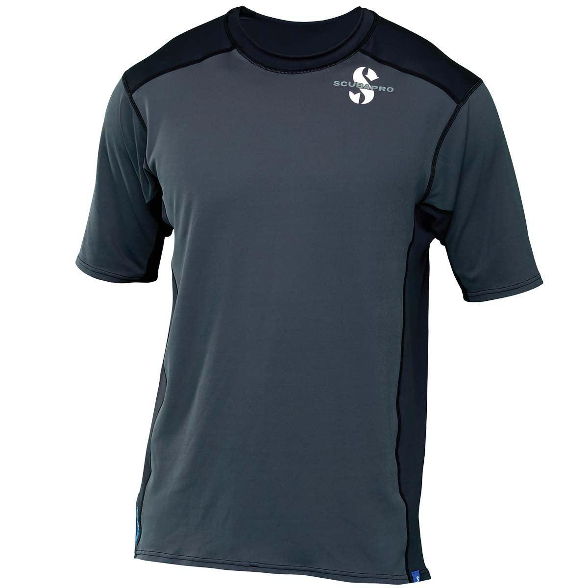 Scubapro Channel Flow Short Sleeve Rash Guard - Mens-Graphite-S-
