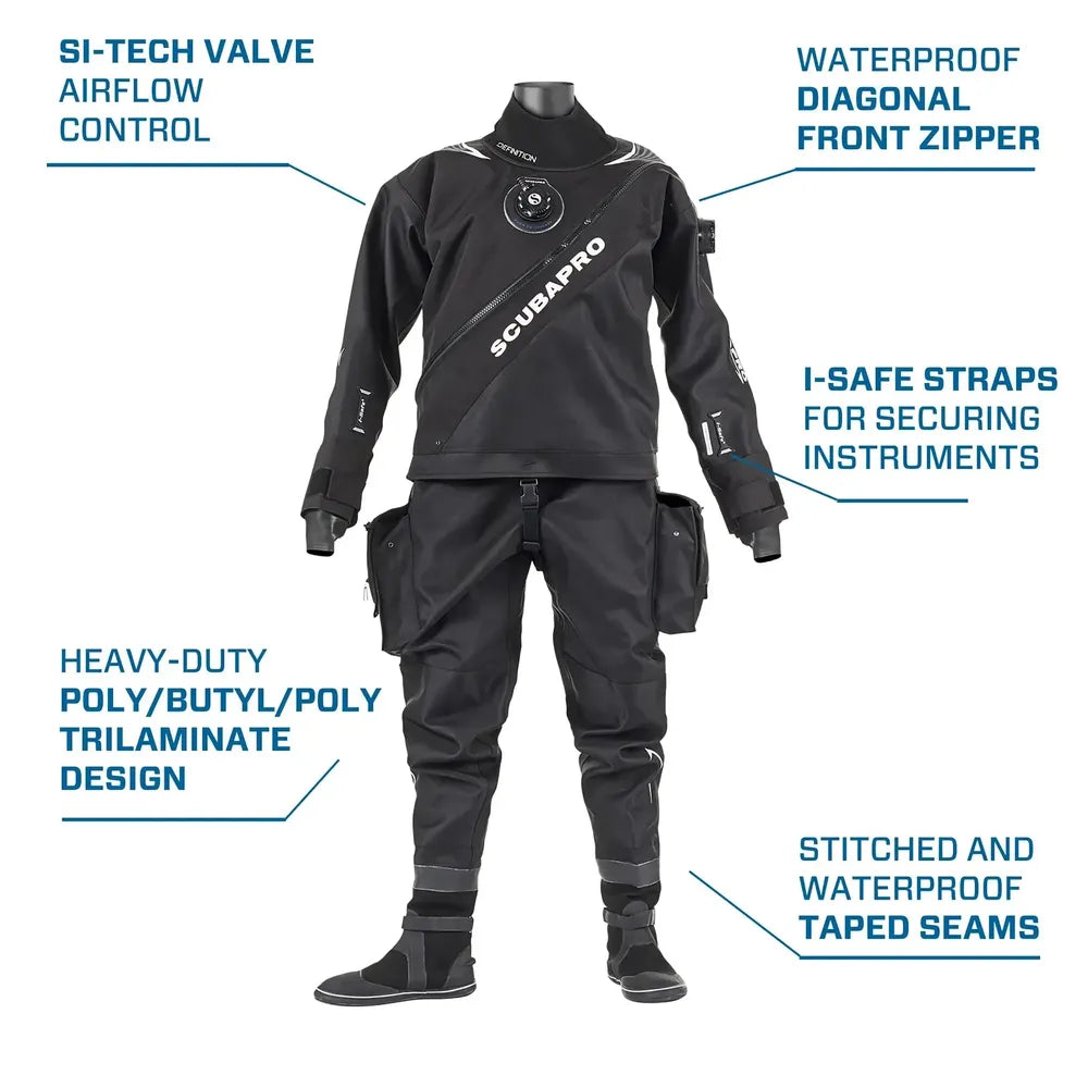 Scubapro Definition Dry HD Men's Drysuits-