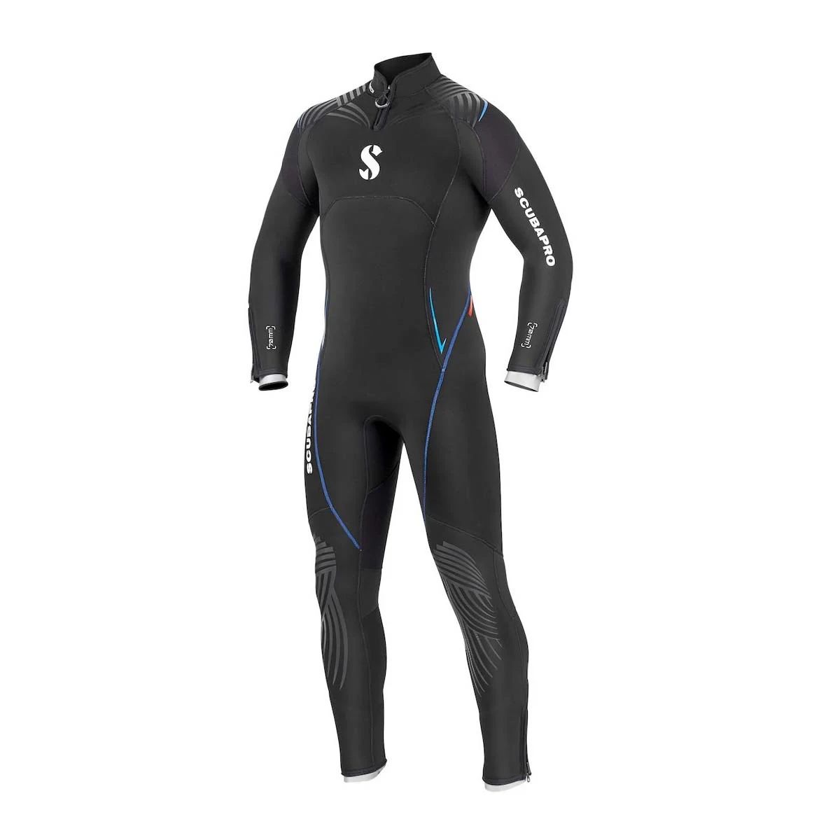 Scubapro Definition Steamer 7mm Men's Wetsuit – Premium Scuba Gear for Comfort & Performance-Black/Blue-S-