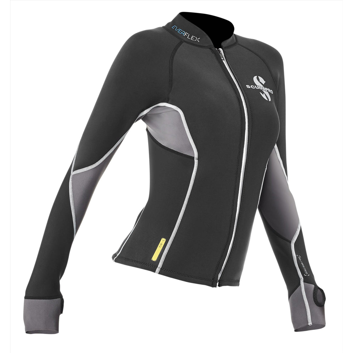 Scubapro Everflex 1.5mm Long Sleeve Womens Top Scuba Diving Wetsuit-Black-XS-