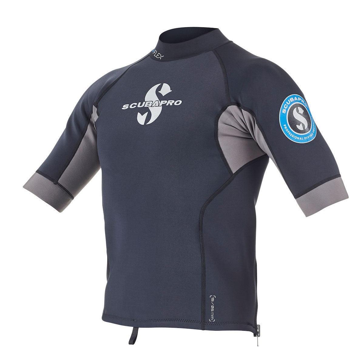 Scubapro Everflex 1.5mm Short Sleeve Mens Top Scuba Diving Wetsuit-Black-S-