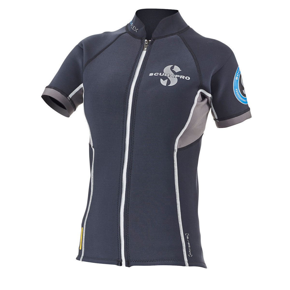 Scubapro Everflex 1.5mm Short Sleeve Womens Top Scuba Diving Wetsuit-Black-XS-