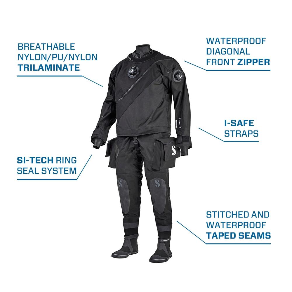 Scubapro Evertech Dry Breathable Mens Scuba Diving Drysuit-