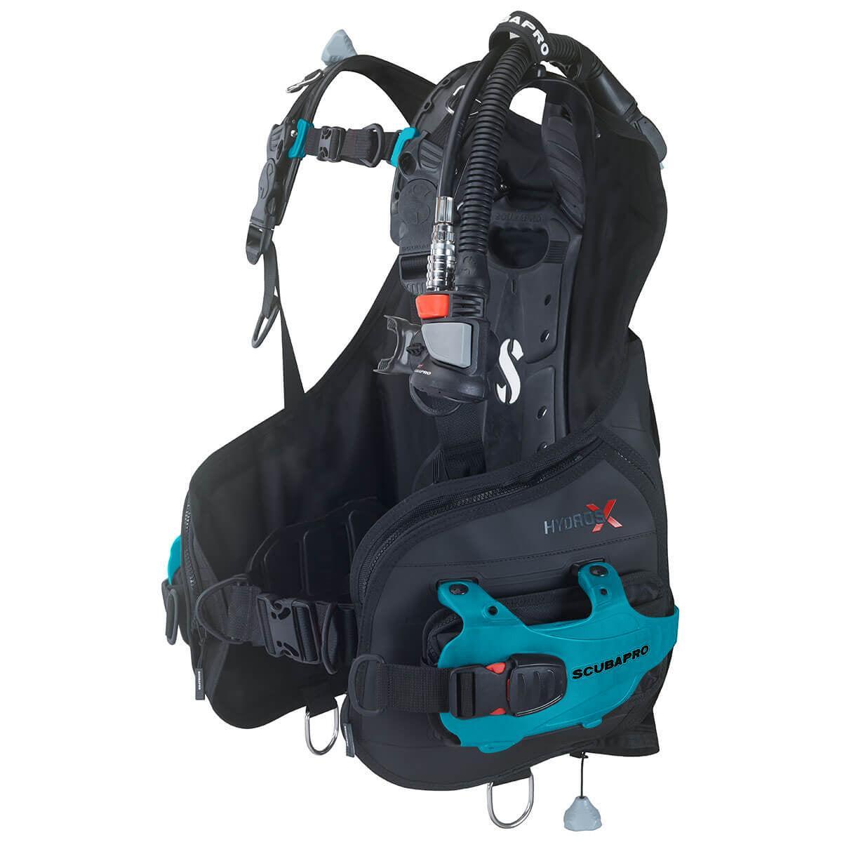 Scubapro Hydros X Air2 Men's with Color Kit Installed-Turquoise-Small-