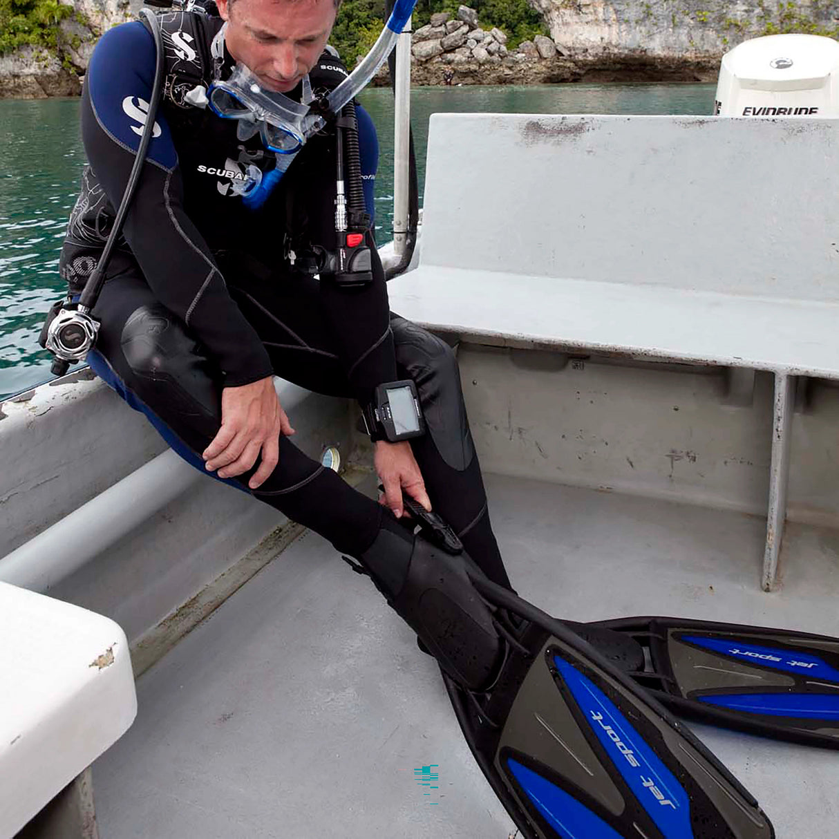 Scubapro Jet Sport Adjustable Open Heel Scuba Diving Fin-