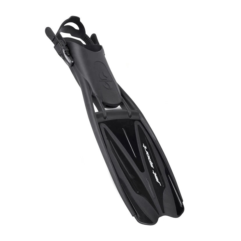 Scubapro Jet Sport Adjustable Open Heel Scuba Diving Fin-Black-XS (5-6)-