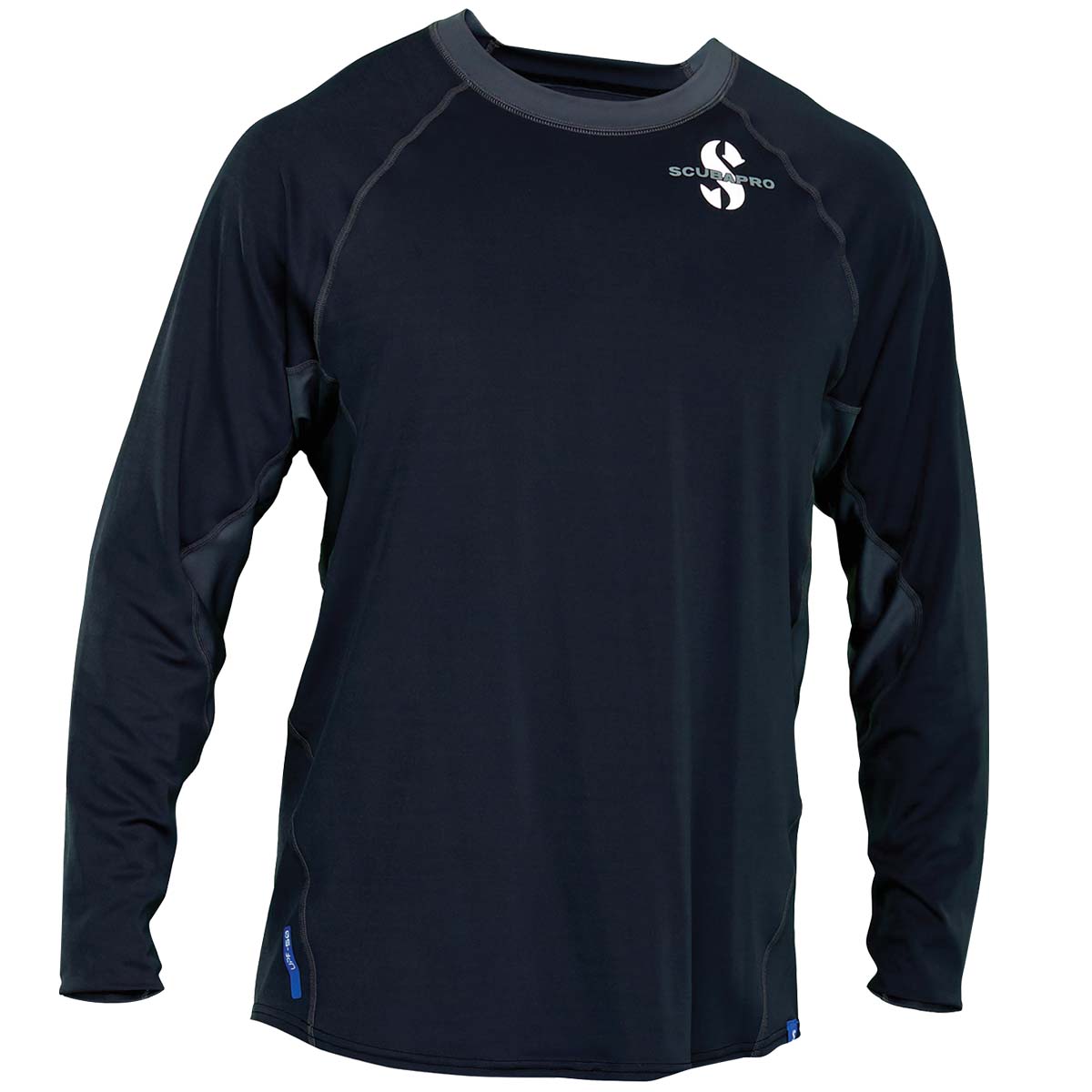 Scubapro Long Sleeve Channel Flow Rash Guard - Mens-Graphite-S-