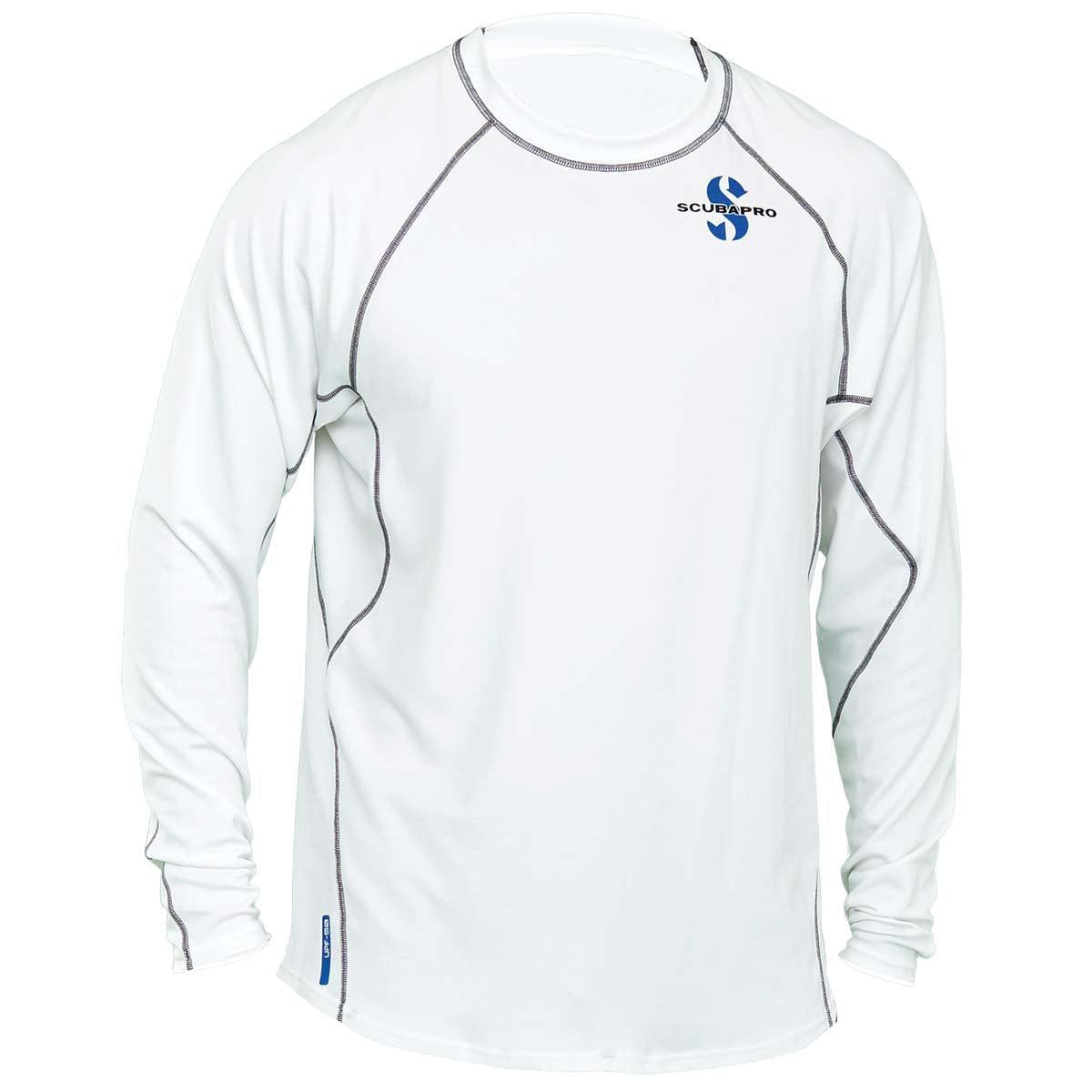 Scubapro Long Sleeve Channel Flow Rash Guard - Mens-White-S-