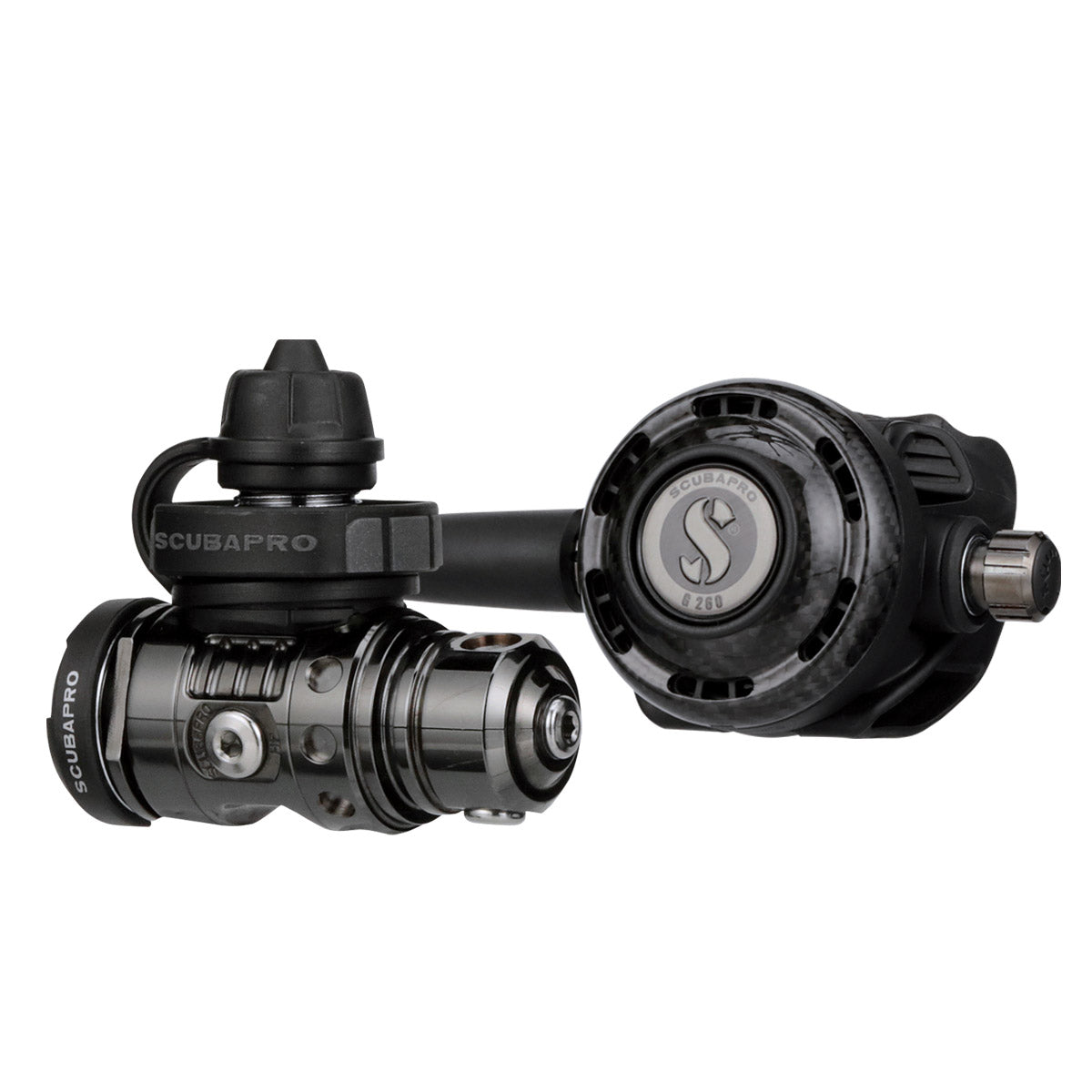Scubapro MK 19 EVO BT / G260 Carbon Black Tech Dive Regulator System-