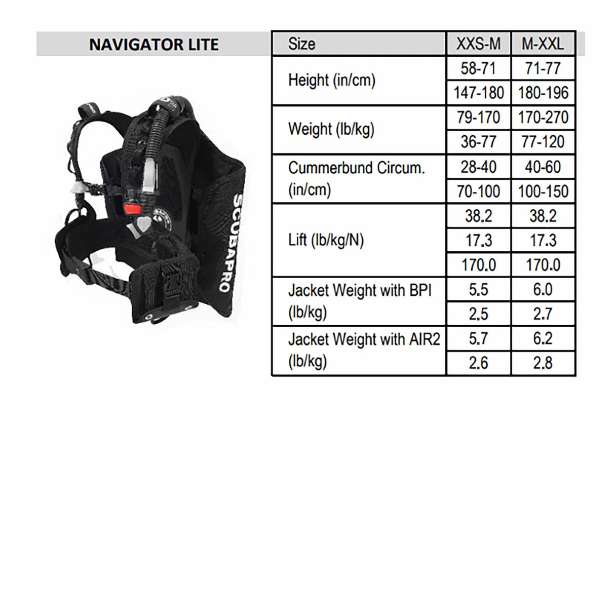 Scubapro Navigator Lite BCD-
