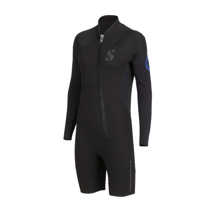 Scubapro Oneflex Steamer Caribbean Shorty 3mm Long Sleeve Wetsuit-XS-