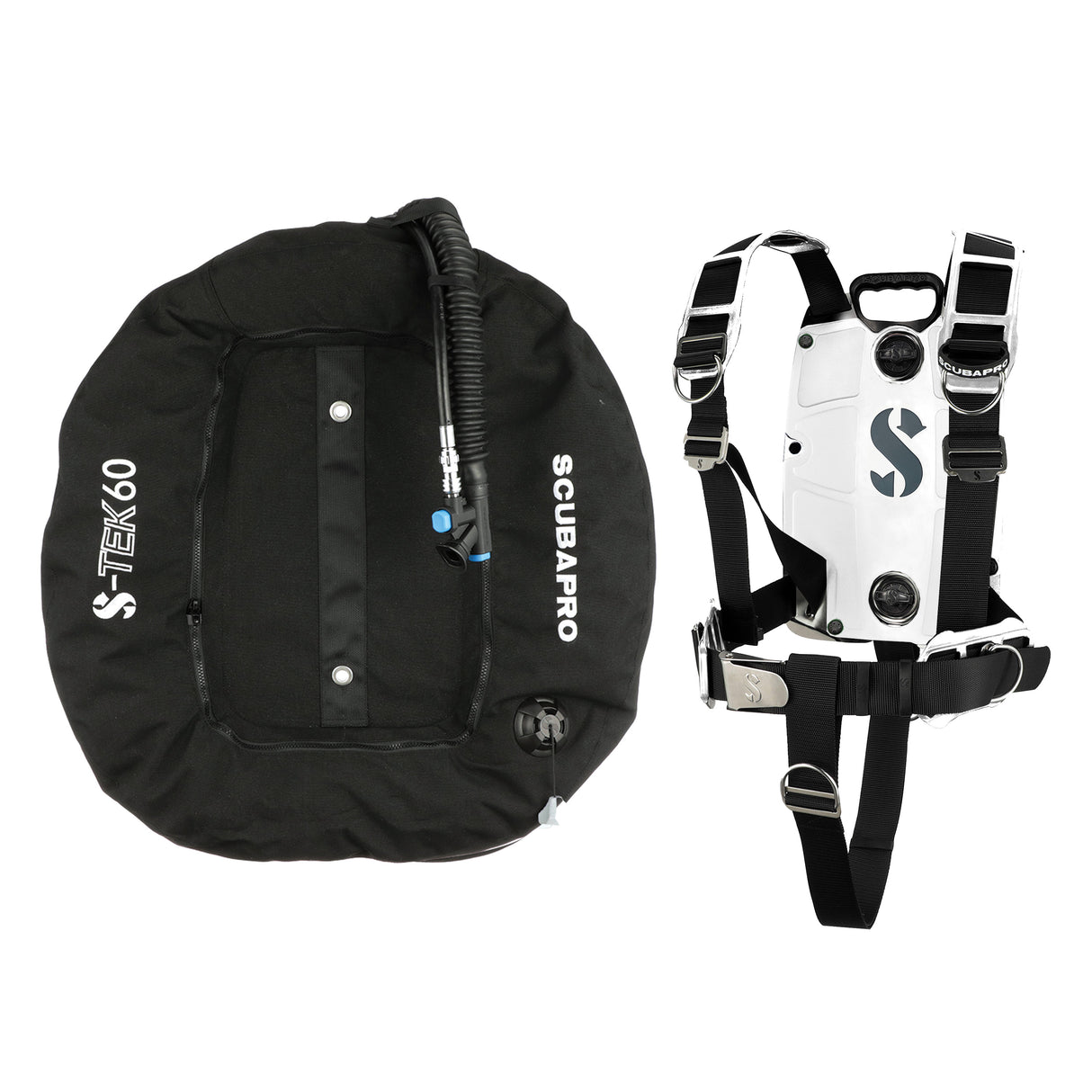 Scubapro S-TEK Donut Wing + S-TEK Pro Harness SS + Back Shoulder Waist Pad-