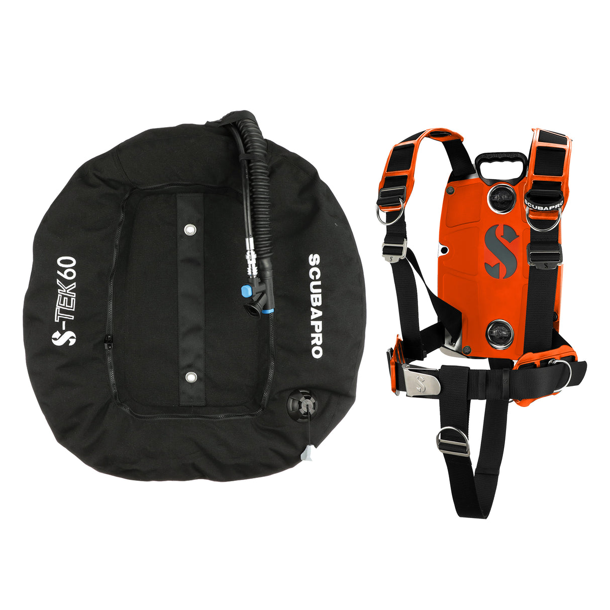 Scubapro S-TEK Donut Wing + S-TEK Pro Harness SS + Back Shoulder Waist Pad-