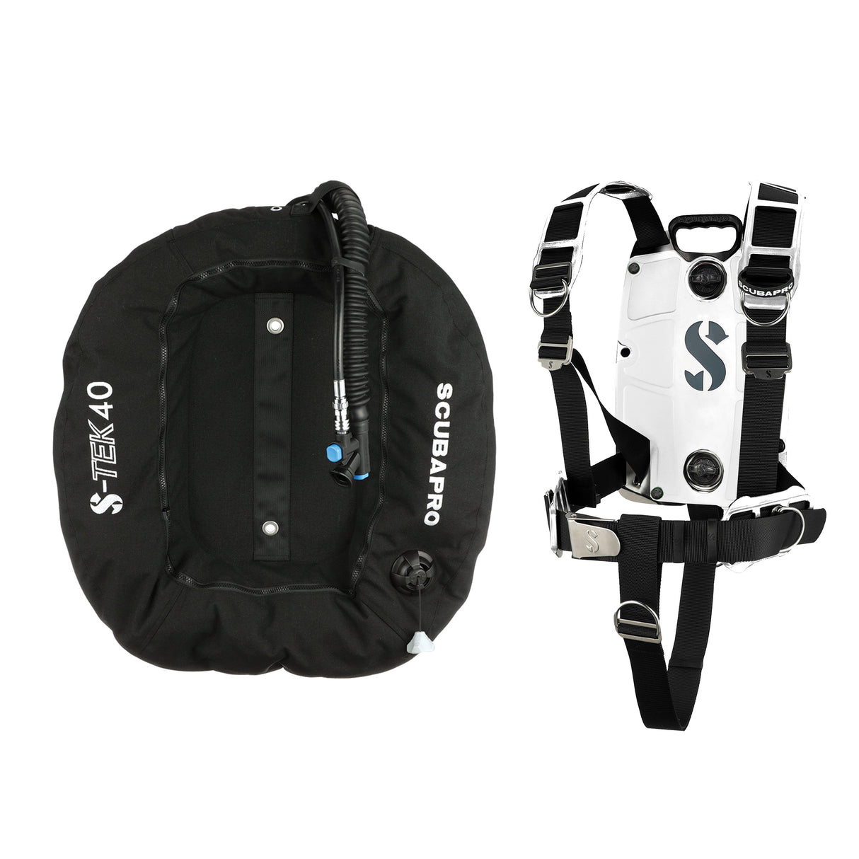 Scubapro S-TEK Donut Wing + S-TEK Pro Harness SS + Back Shoulder Waist Pad-