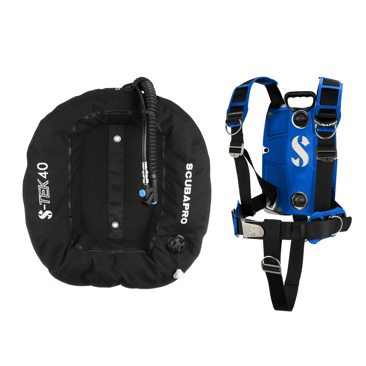 Scubapro S-TEK Donut Wing + S-TEK Pro Harness SS + Back Shoulder Waist Pad-