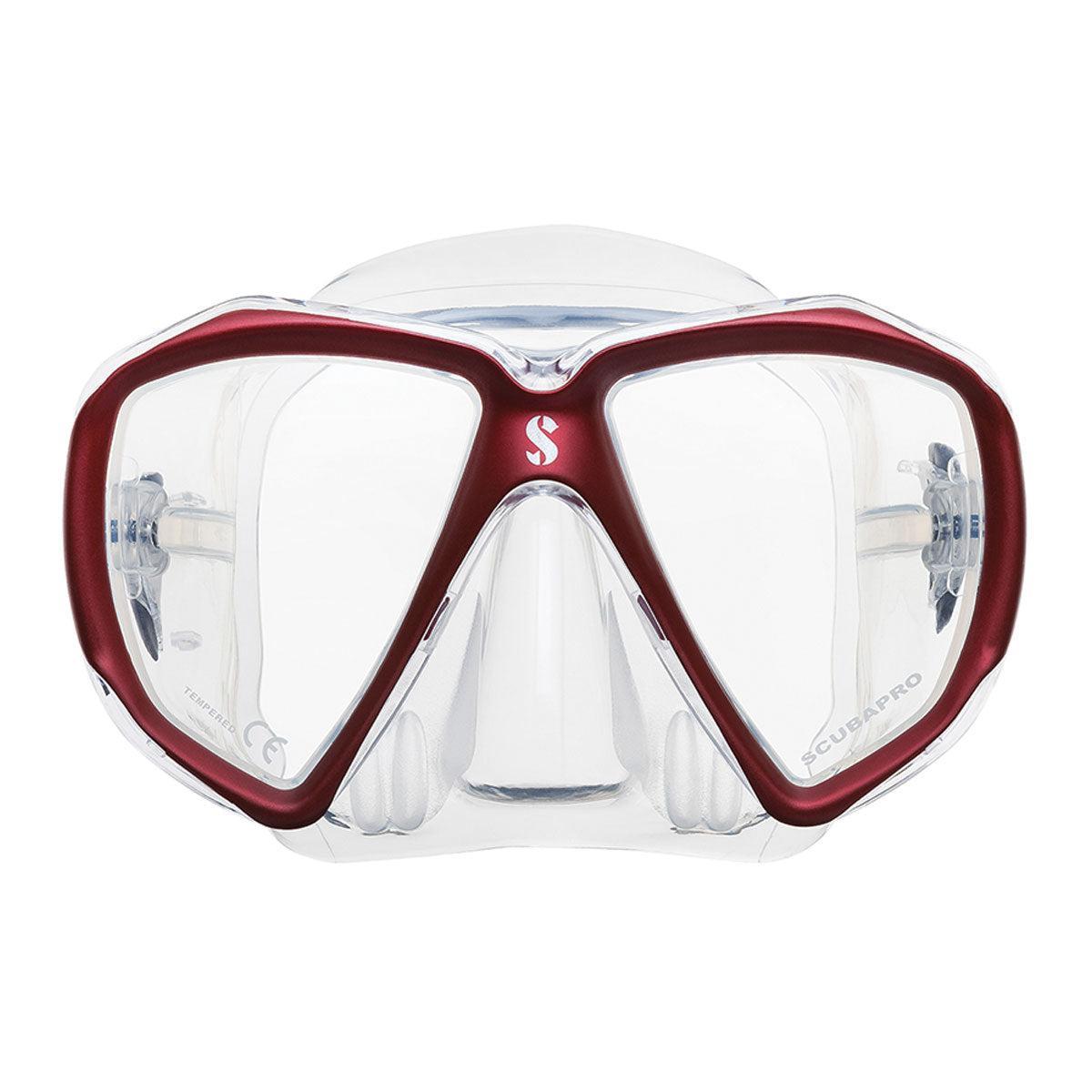 Scubapro Spectra Dive Mask-Red-Clear Skirt-