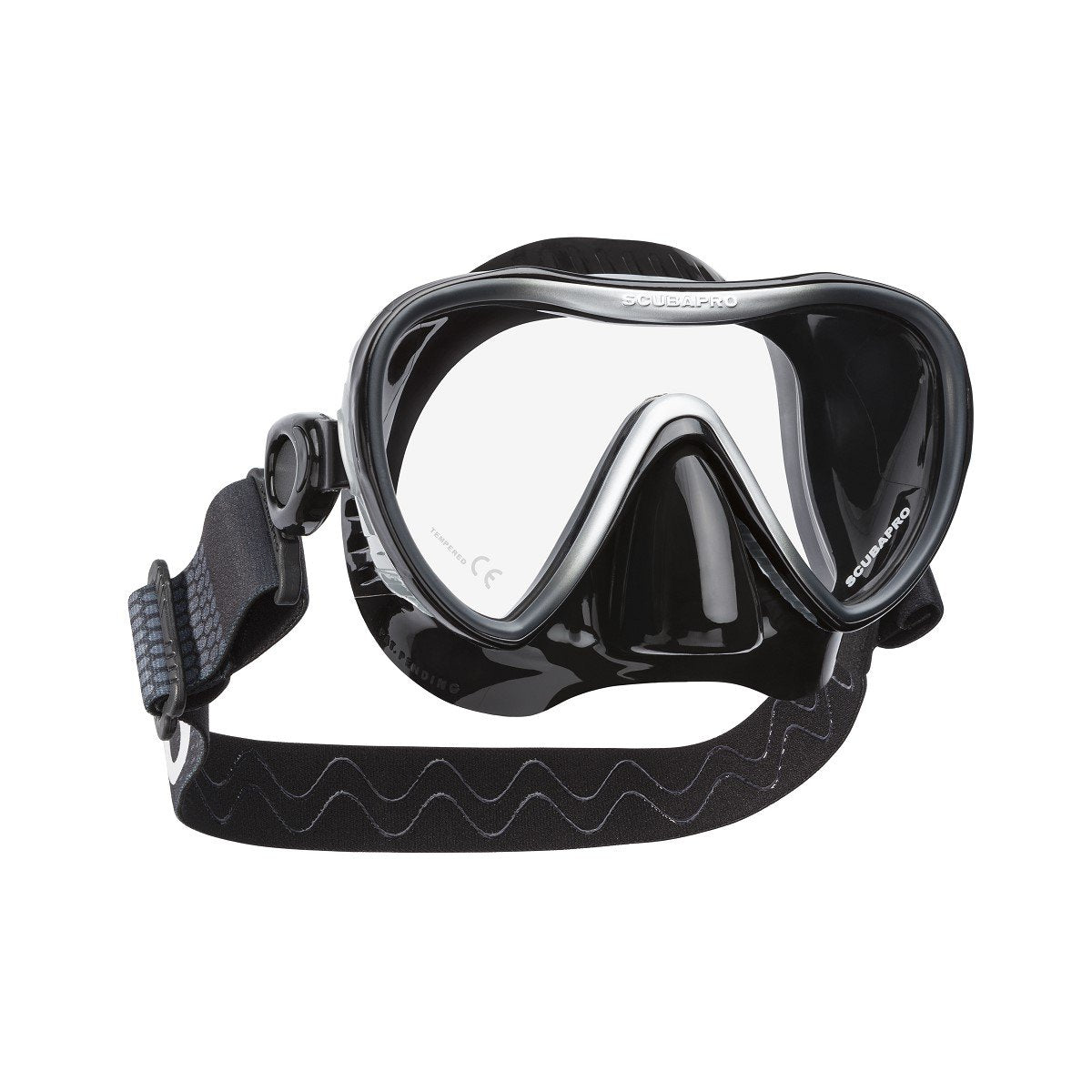 Scubapro Synergy 2 Trufit Scuba Diving Mask w/ Comfort Strap-Black/Silverw/comfortstrap-Black-