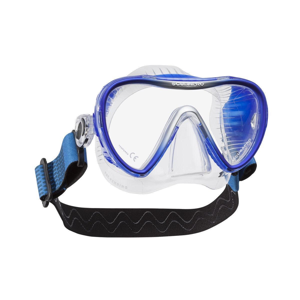 Scubapro Synergy 2 Trufit Scuba Diving Mask w/ Comfort Strap-Clear/Bluew/comfortstrap-Clear-