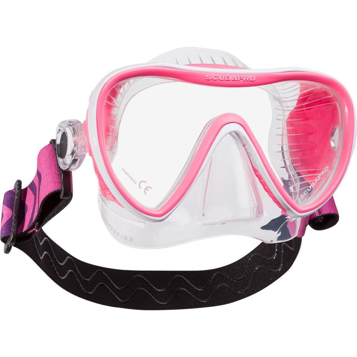 Scubapro Synergy 2 Trufit Scuba Diving Mask w/ Comfort Strap-Clear/Pinkw/comfortstrap-Clear-