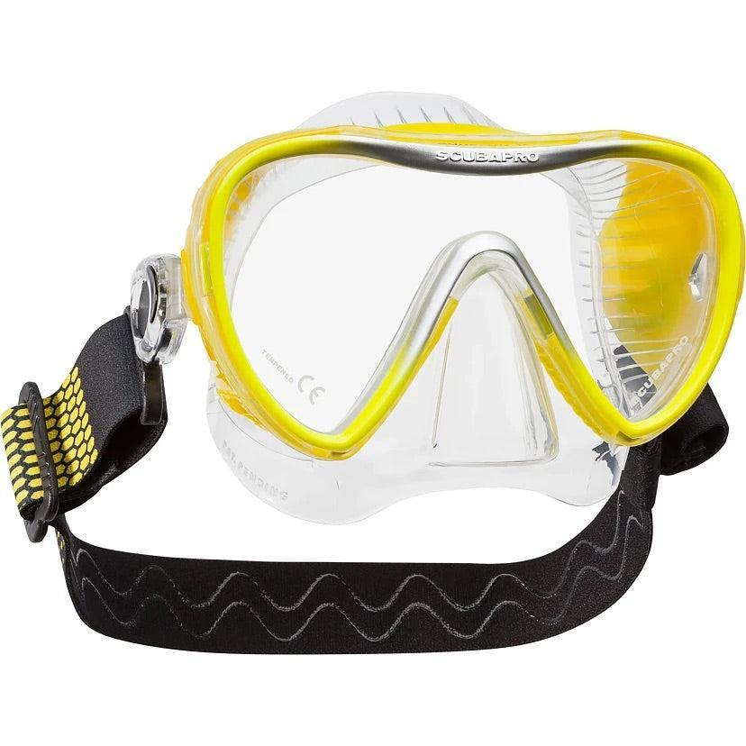 Scubapro Synergy 2 Trufit Scuba Diving Mask w/ Comfort Strap-Clear/Yelloww/comfortstrap-Clear-