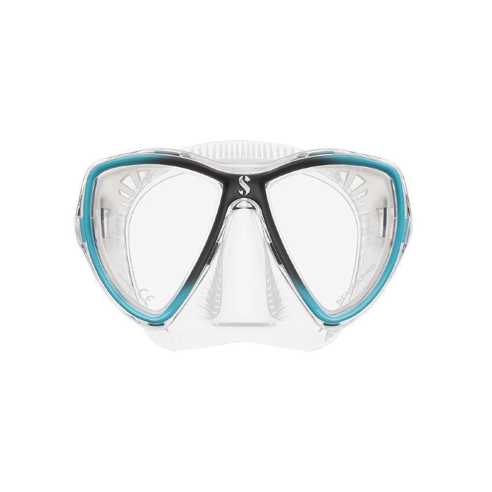 Scubapro Synergy Mini Dive Mask W Comfort Strap-Turquoise/Silver-Clear-