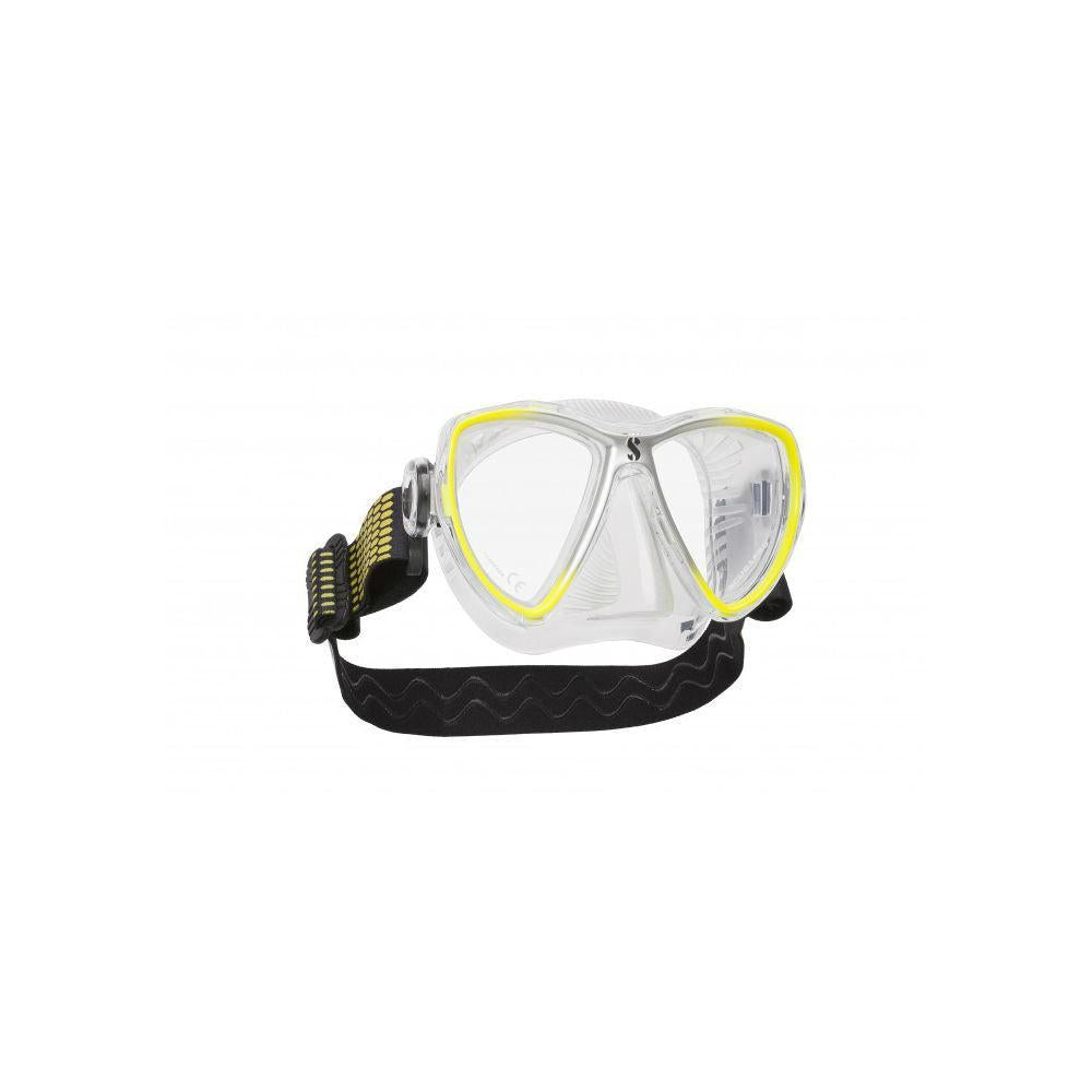 Scubapro Synergy Mini Dive Mask W Comfort Strap-Yellow/Silver-Clear-