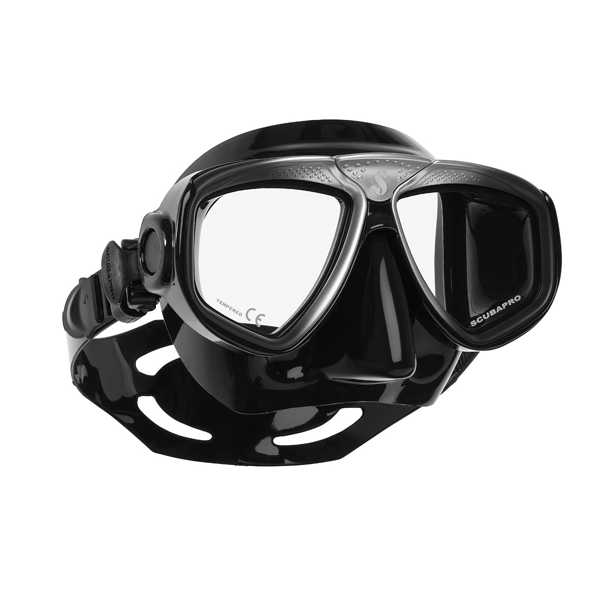 Scubapro Zoom Low-Volume Dual Lens Scuba Diving Mask-Black Silver-
