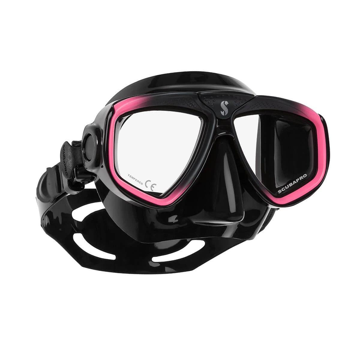 Scubapro Zoom Low-Volume Dual Lens Scuba Diving Mask-Pink Black-