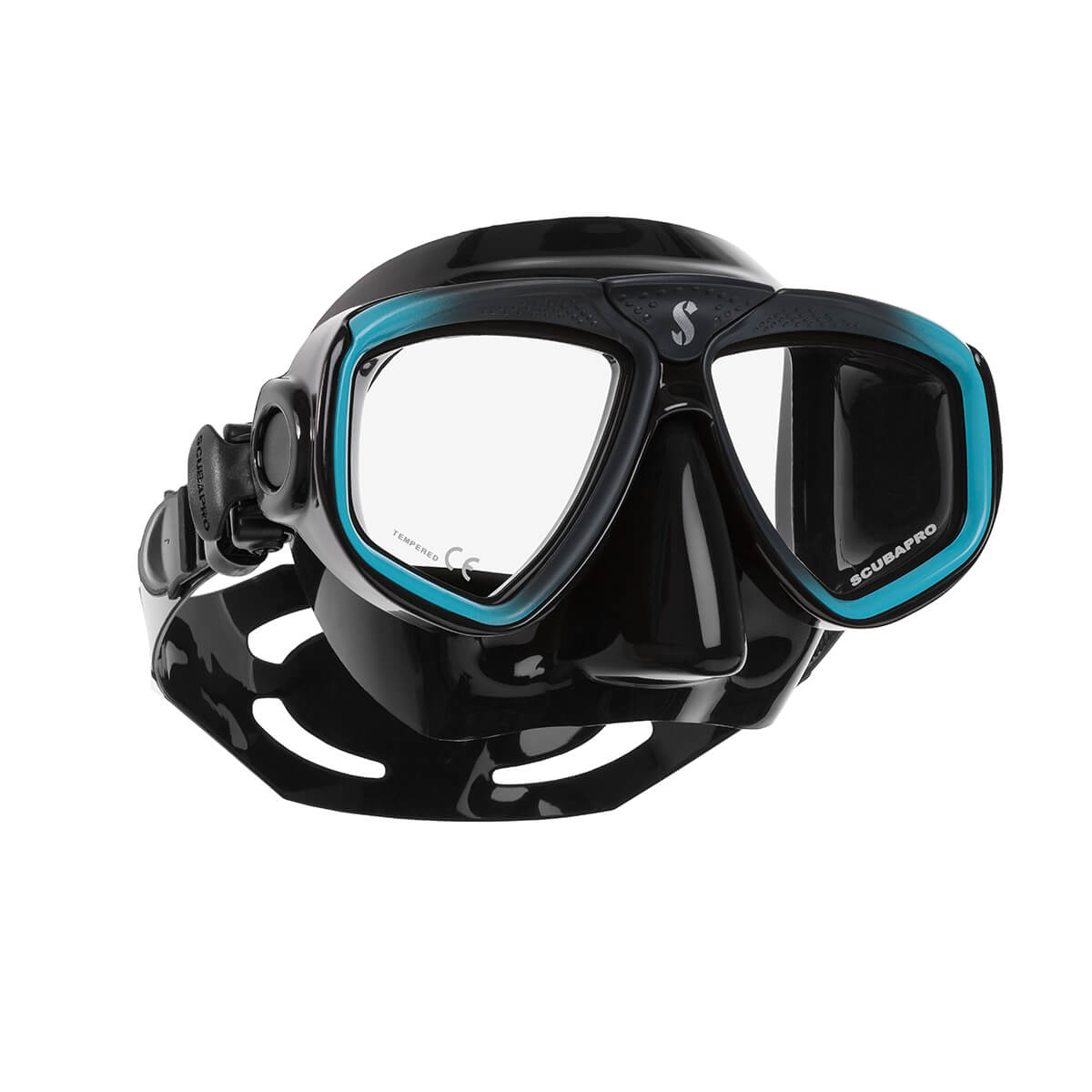 Scubapro Zoom Low-Volume Dual Lens Scuba Diving Mask-Turquoise Black-