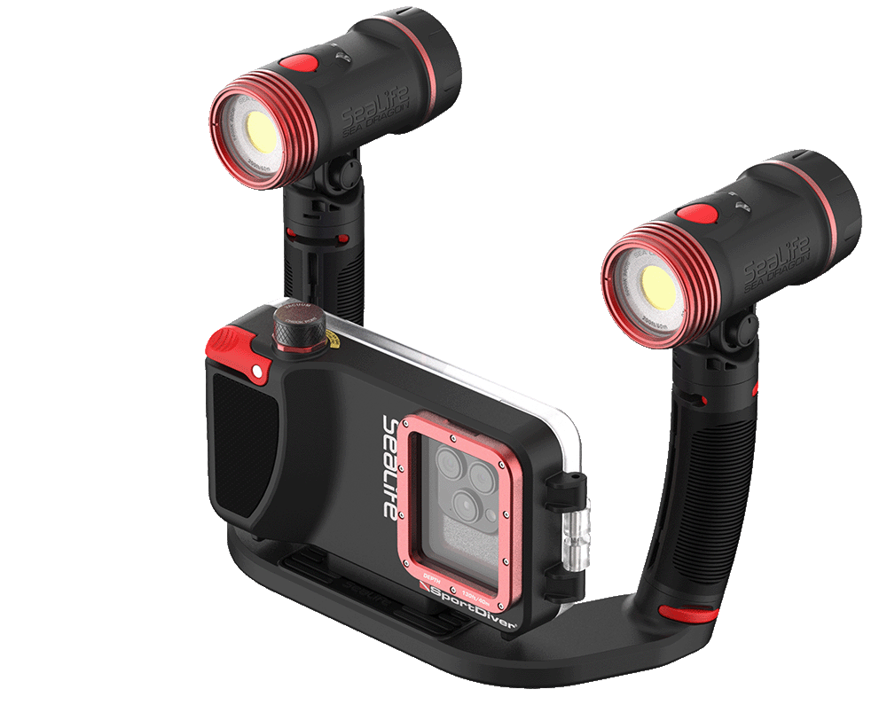 SeaLife Flex-Connect Ultra Dual Tray (more space for SportDiver and wider Cameras)-