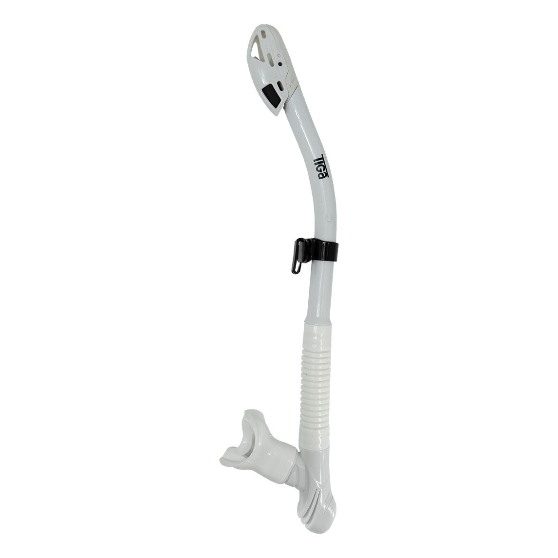 Sherwood Tiga Dry Snorkel-White Silicone-