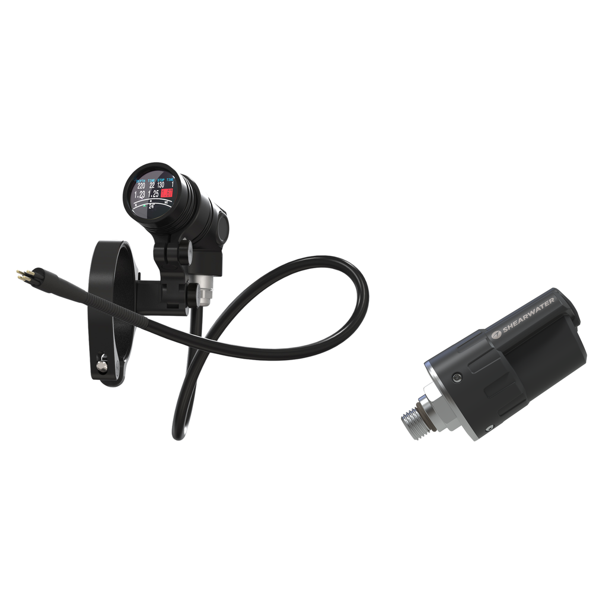 Shearwater NERD 2 Dive Computer + Swift Transmitter Package — Monitor AK (4-Pin)