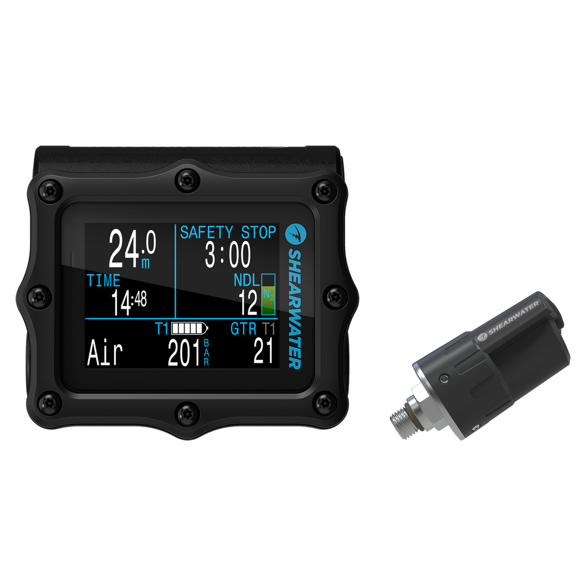 Shearwater Perdix 2 Ti Dive Computer + Swift Transmitter Package — Black