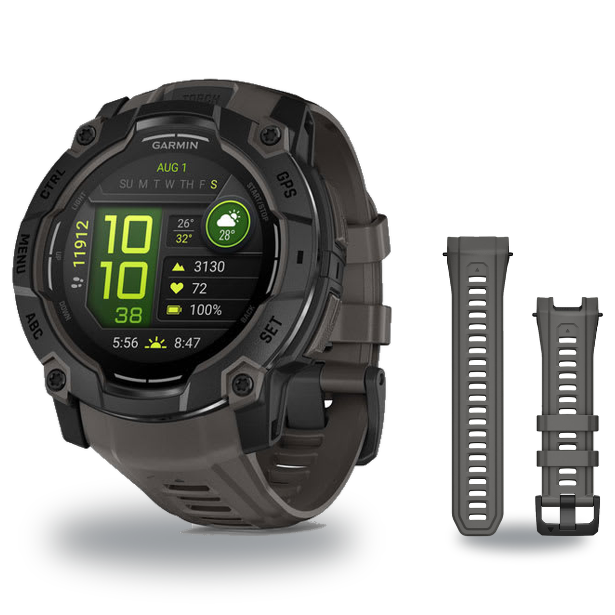 Garmin Instinct 3 50mm Smartwatch + 26mm Band Package — includes Garmin Instinct 3 Rugged GPS Smartwatch, Garmin Instinct 3…